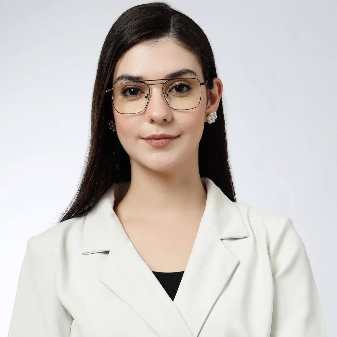 Neuron | Brown Medium Full Rim RECTANGLE Computer Glasses for Men & Women [Blue Block]