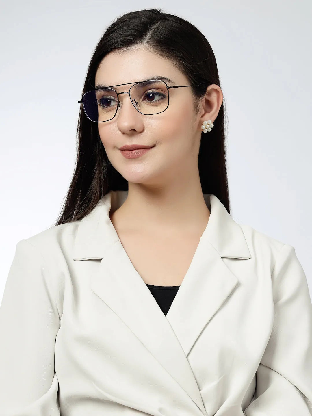 Jovion | Brown Medium Full Rim RECTANGLE Computer Glasses for Men & Women [Blue Block]