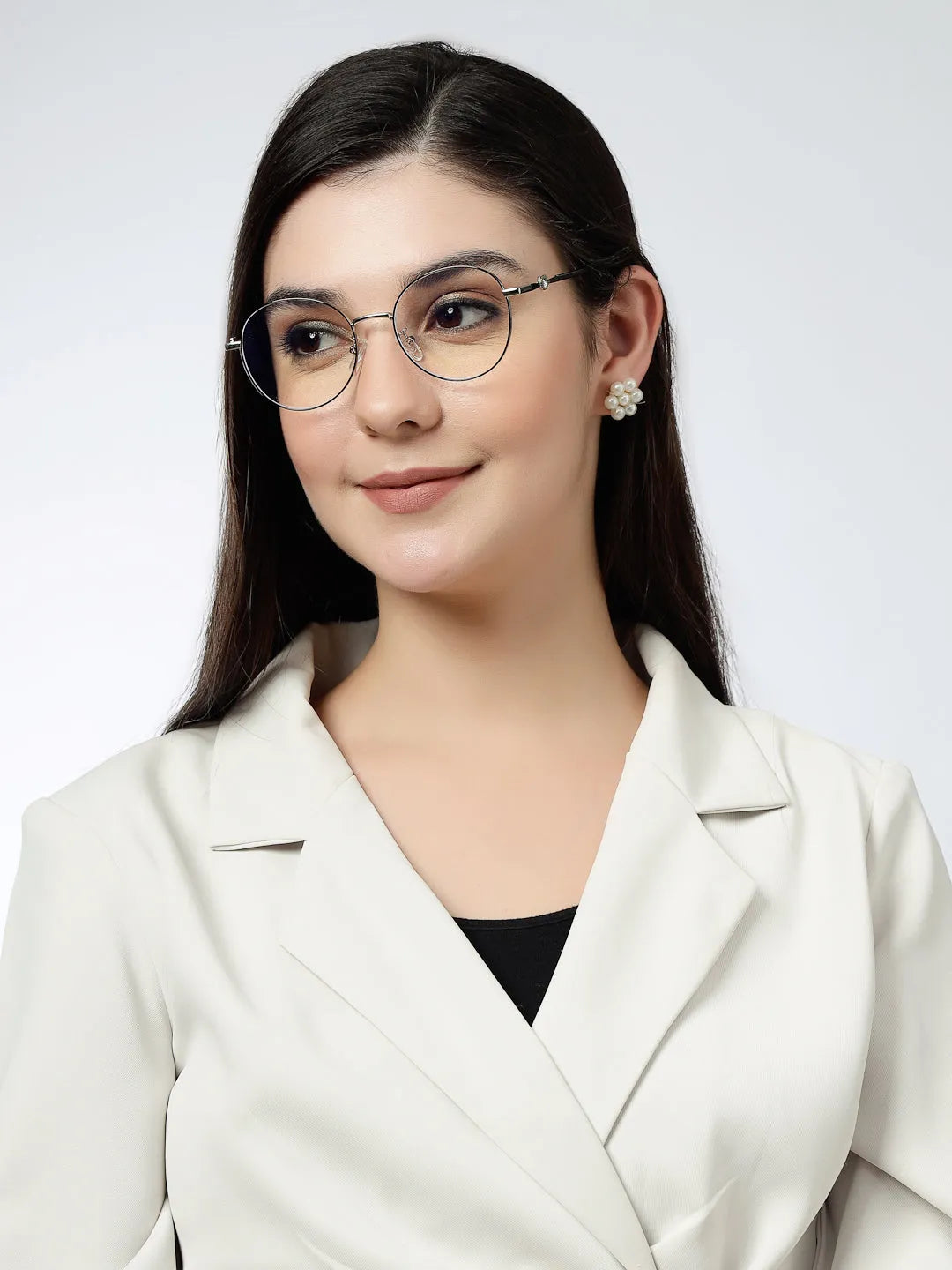 Astrid | Golden Medium Full Rim Oval Computer Glasses for Men & Women [Blue Block]