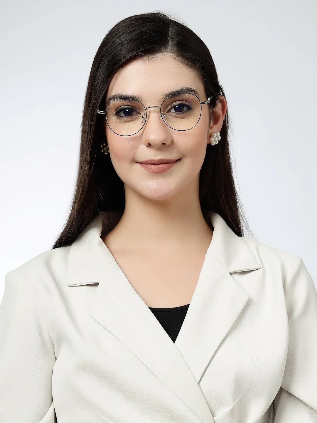 Astrid | Golden Medium Full Rim Oval Computer Glasses for Men & Women [Blue Block]