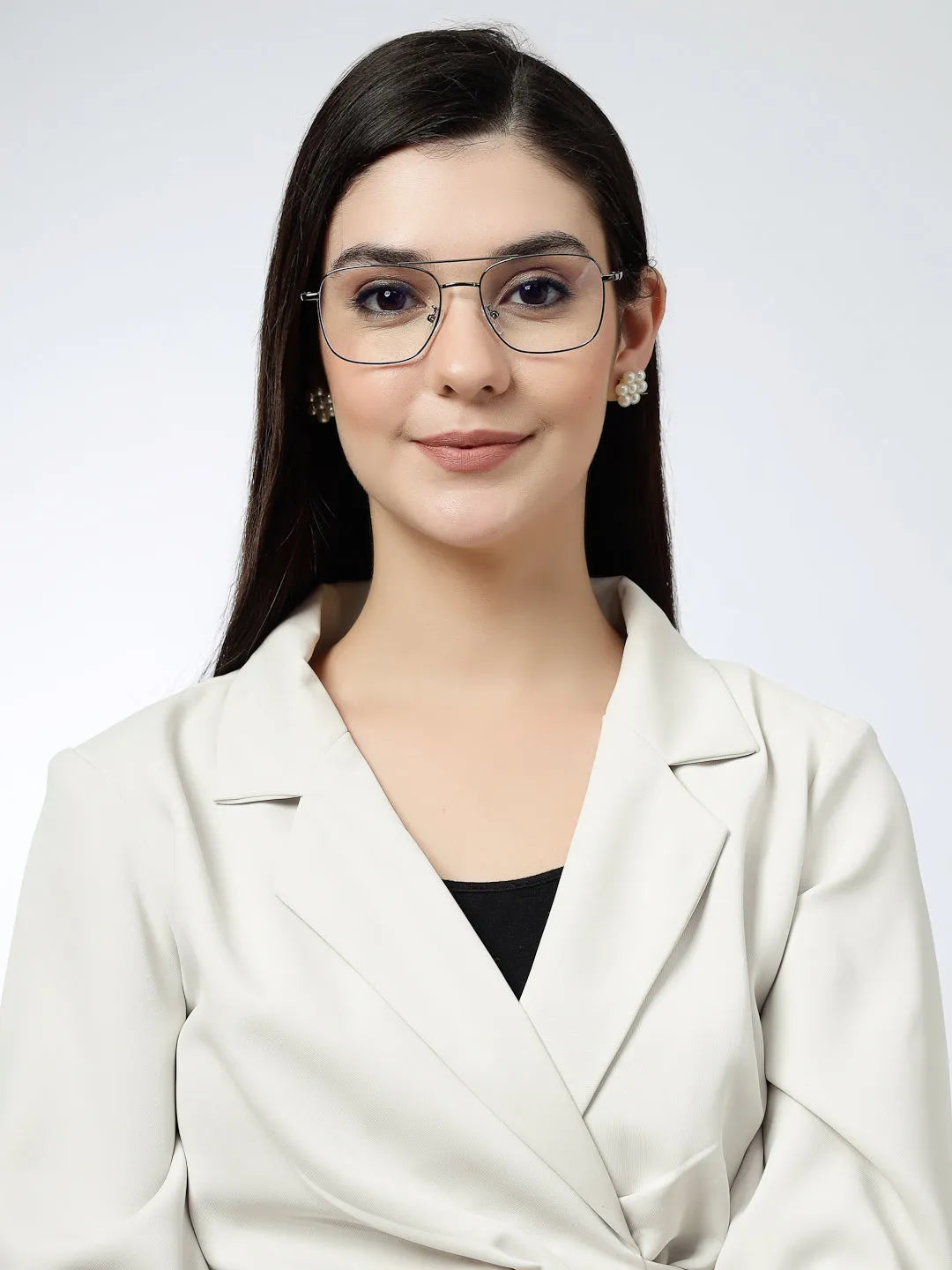 Jovion | Grey Medium Full Rim RECTANGLE Computer Glasses for Men & Women [Blue Block]