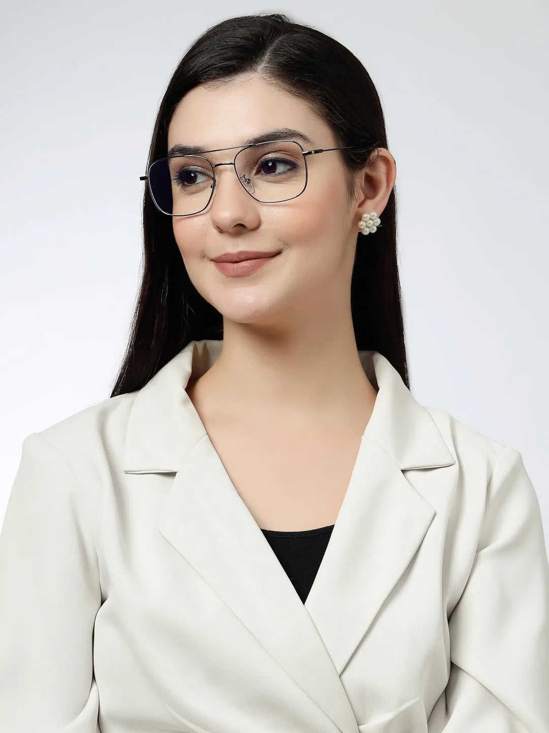 Jovion | Grey Medium Full Rim RECTANGLE Computer Glasses for Men & Women [Blue Block]