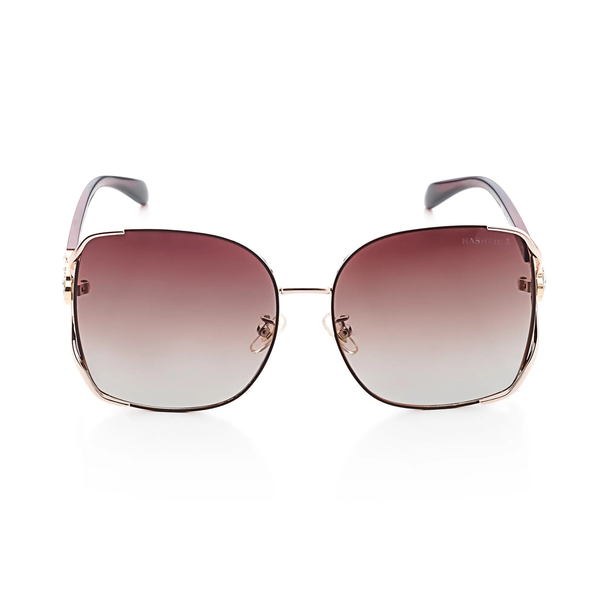 JOINTON | Gradient Brown Large Full Rim Square Sunglasses for Women [Polarized]
