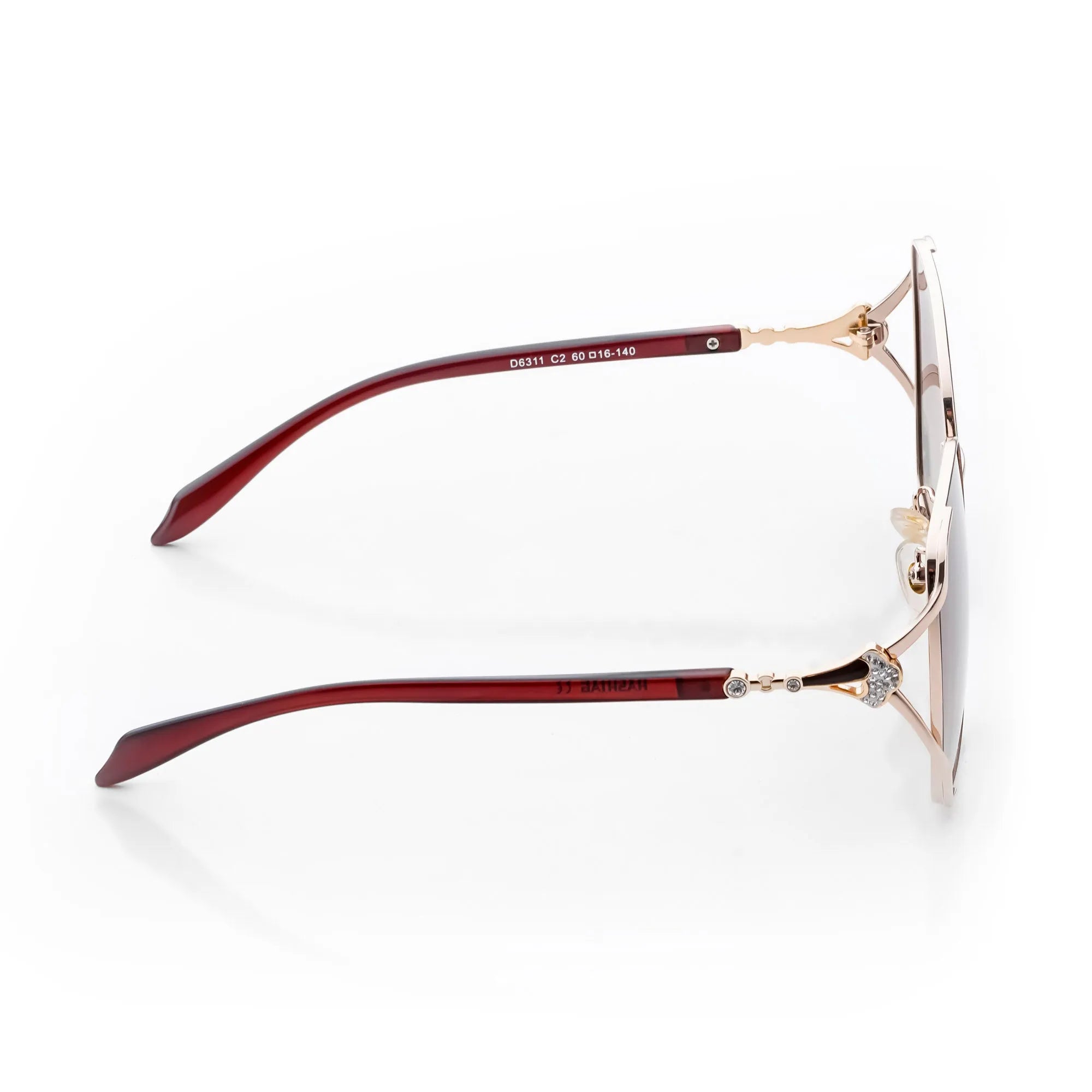JOINTON | Gradient Brown Large Full Rim Square Sunglasses for Women [Polarized]