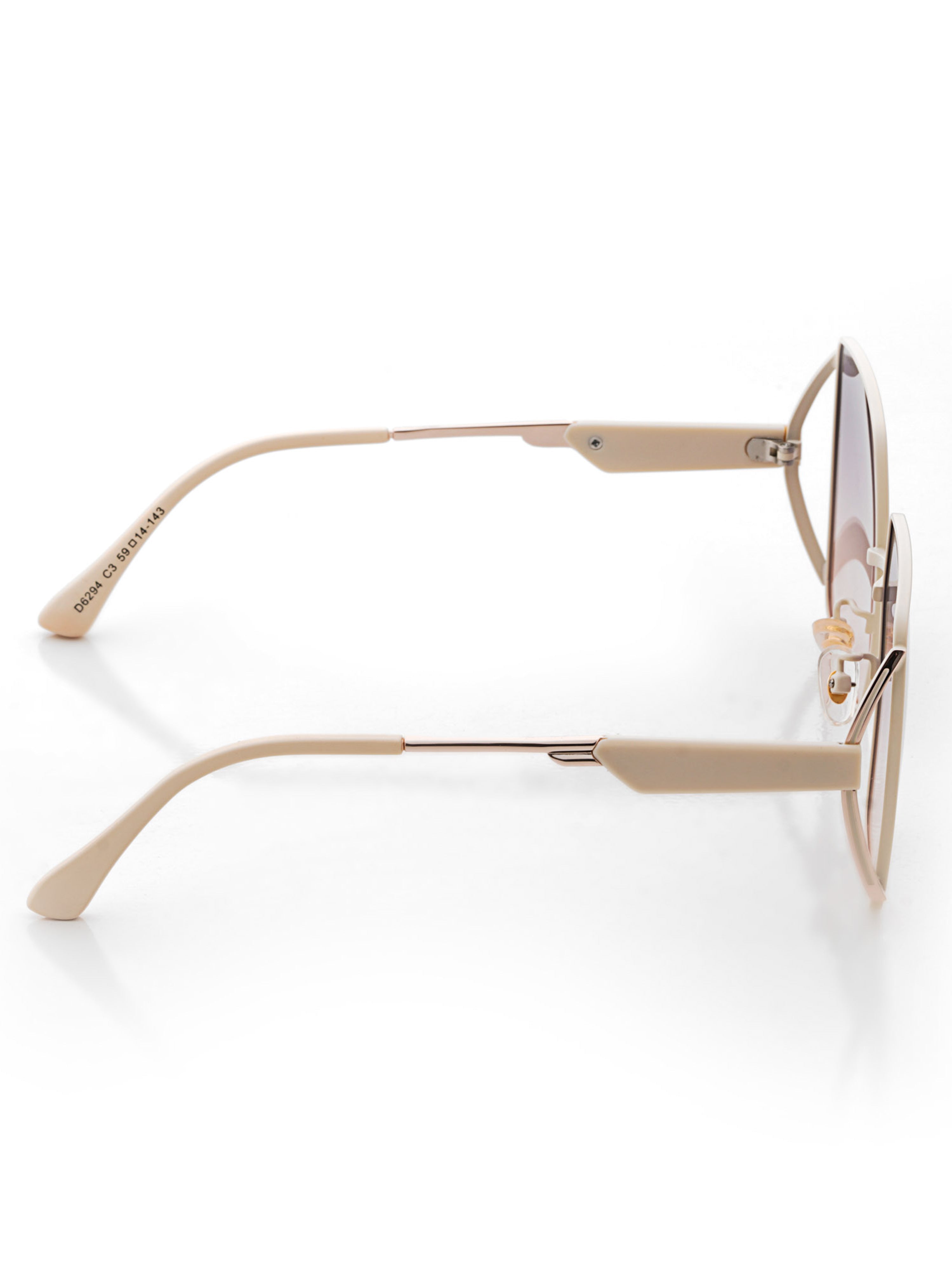 D-DIVA | Gradient Black & Brown Large Half Rim Square Sunglasses for Women [Polarized]