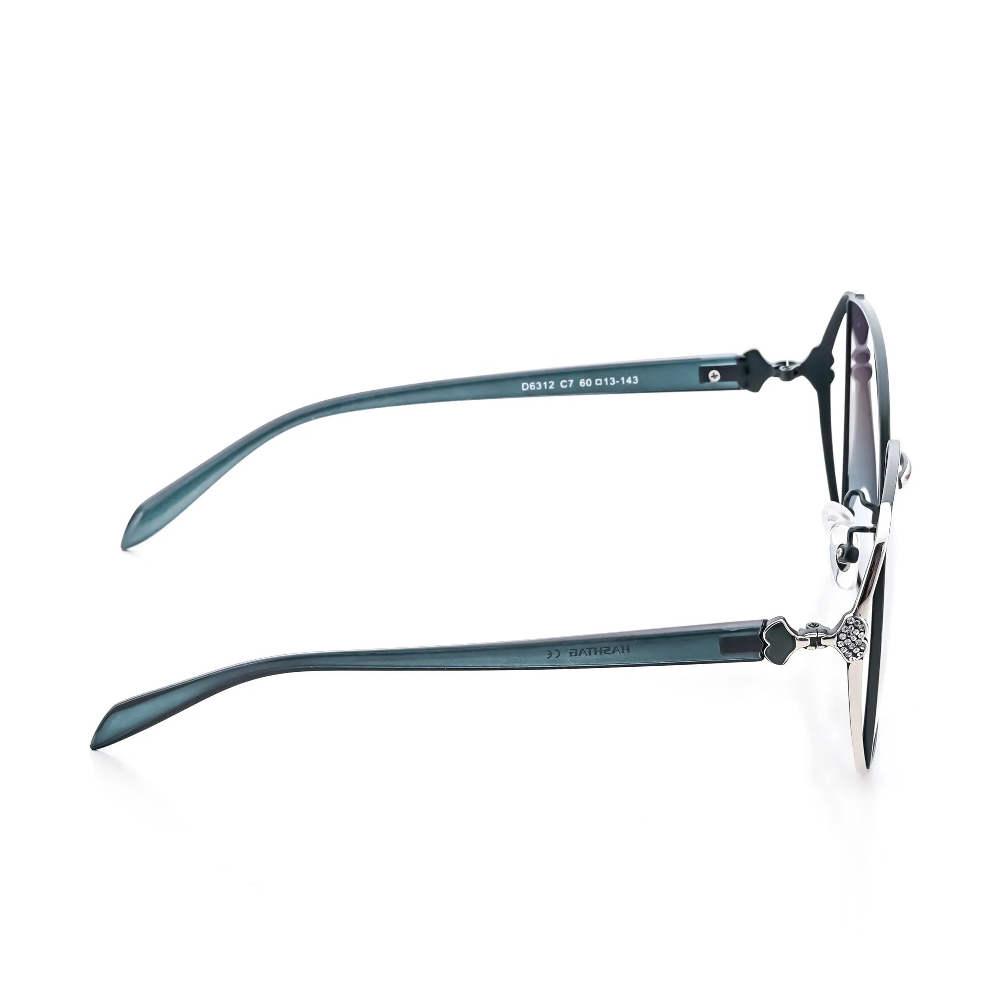 HEARTS | Green & Silver Large Full Rim Square Sunglasses for Women [Polarized]