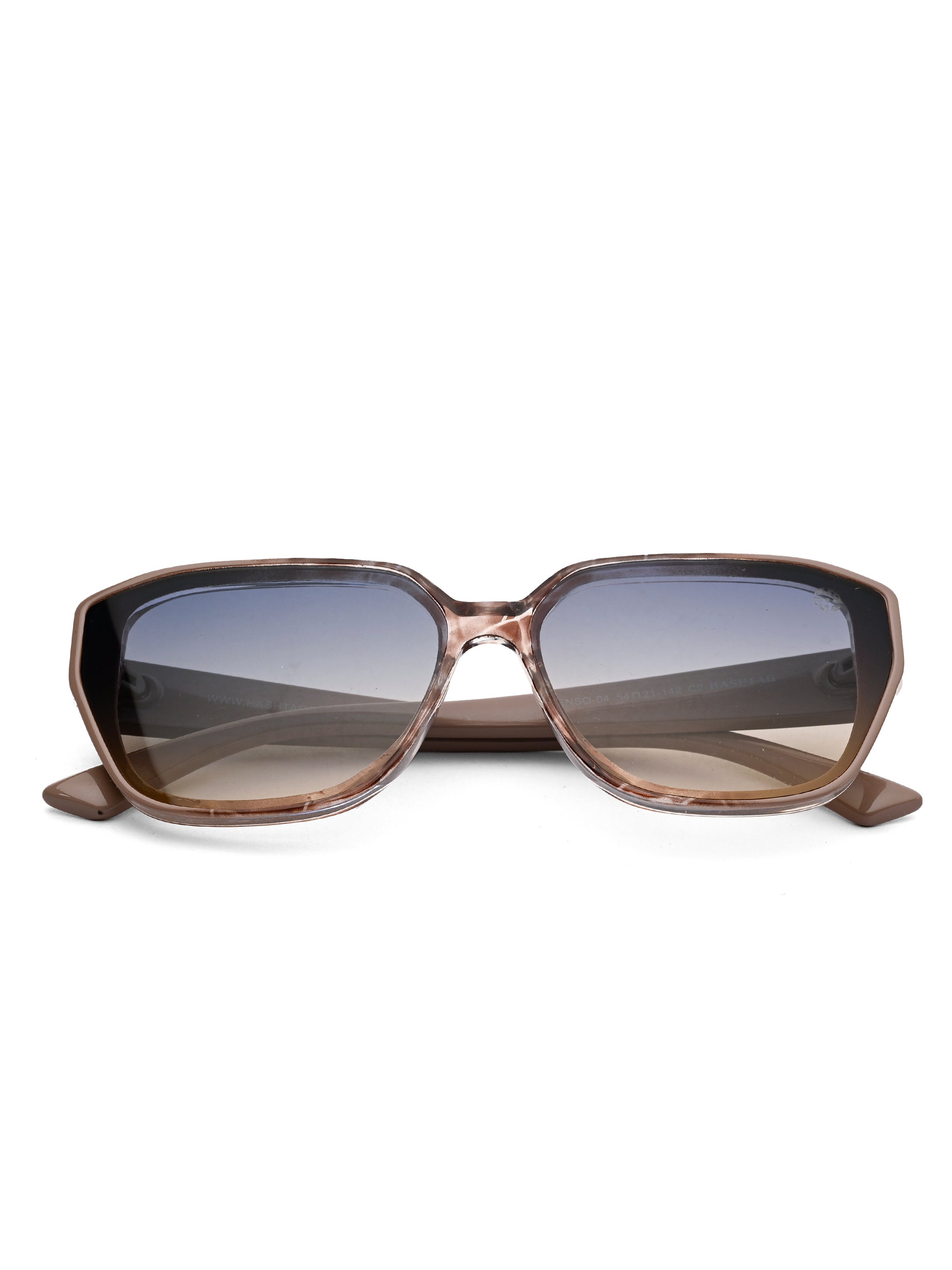 Ilora | Brown Texture Medium Full Rim Hexagonal Sunglasses for Women [UV-protected]