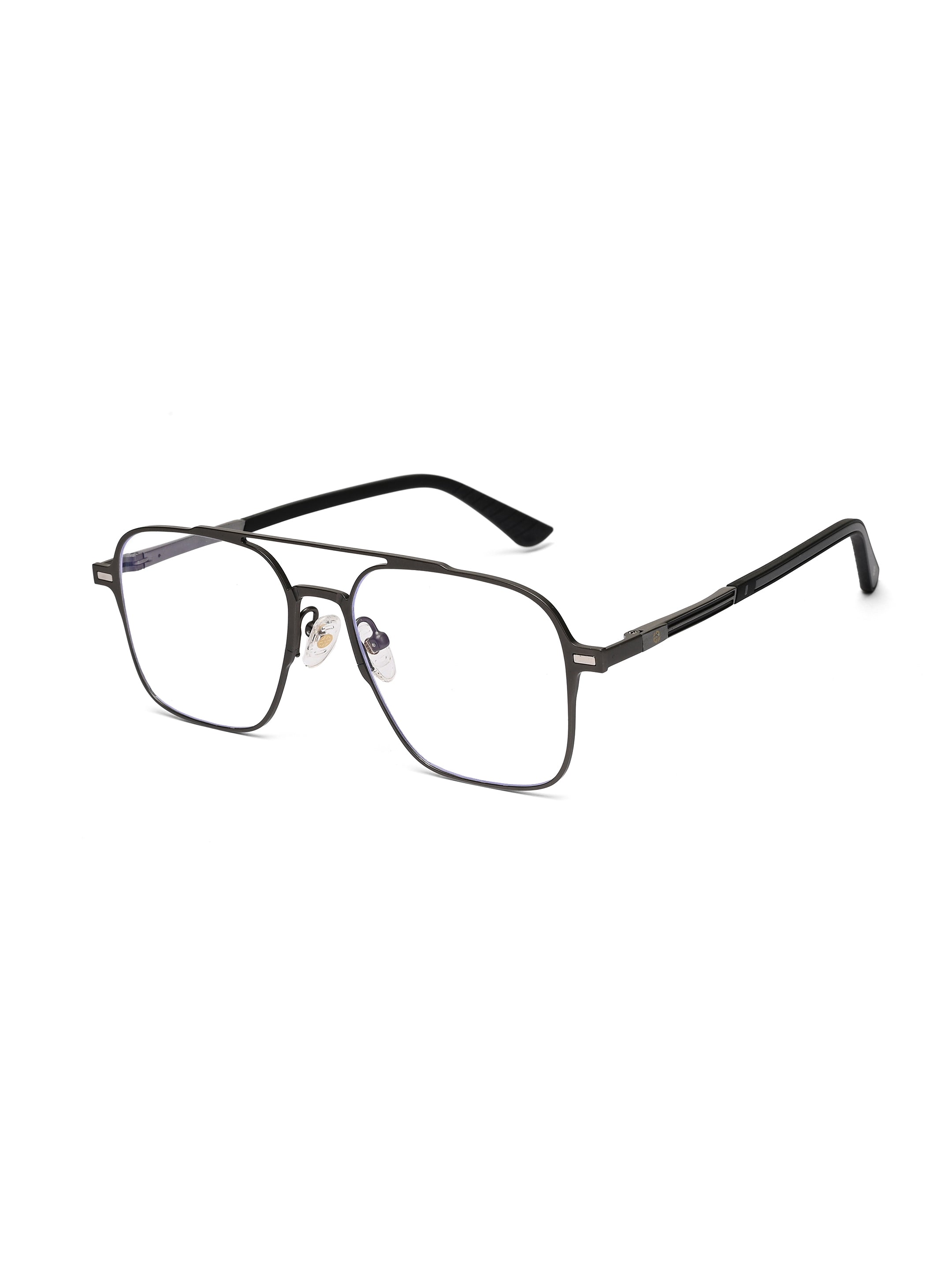 Baelora | Transparent Large Full Rim RECTANGLE Clip-on for Men & Women [UV-protected]