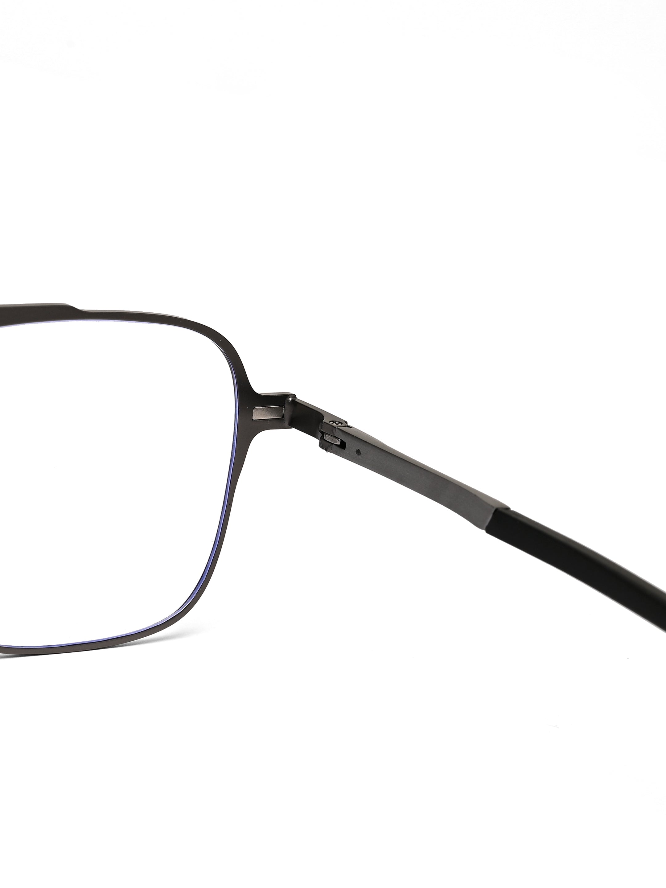 Baelora | Transparent Large Full Rim RECTANGLE Clip-on for Men & Women [UV-protected]