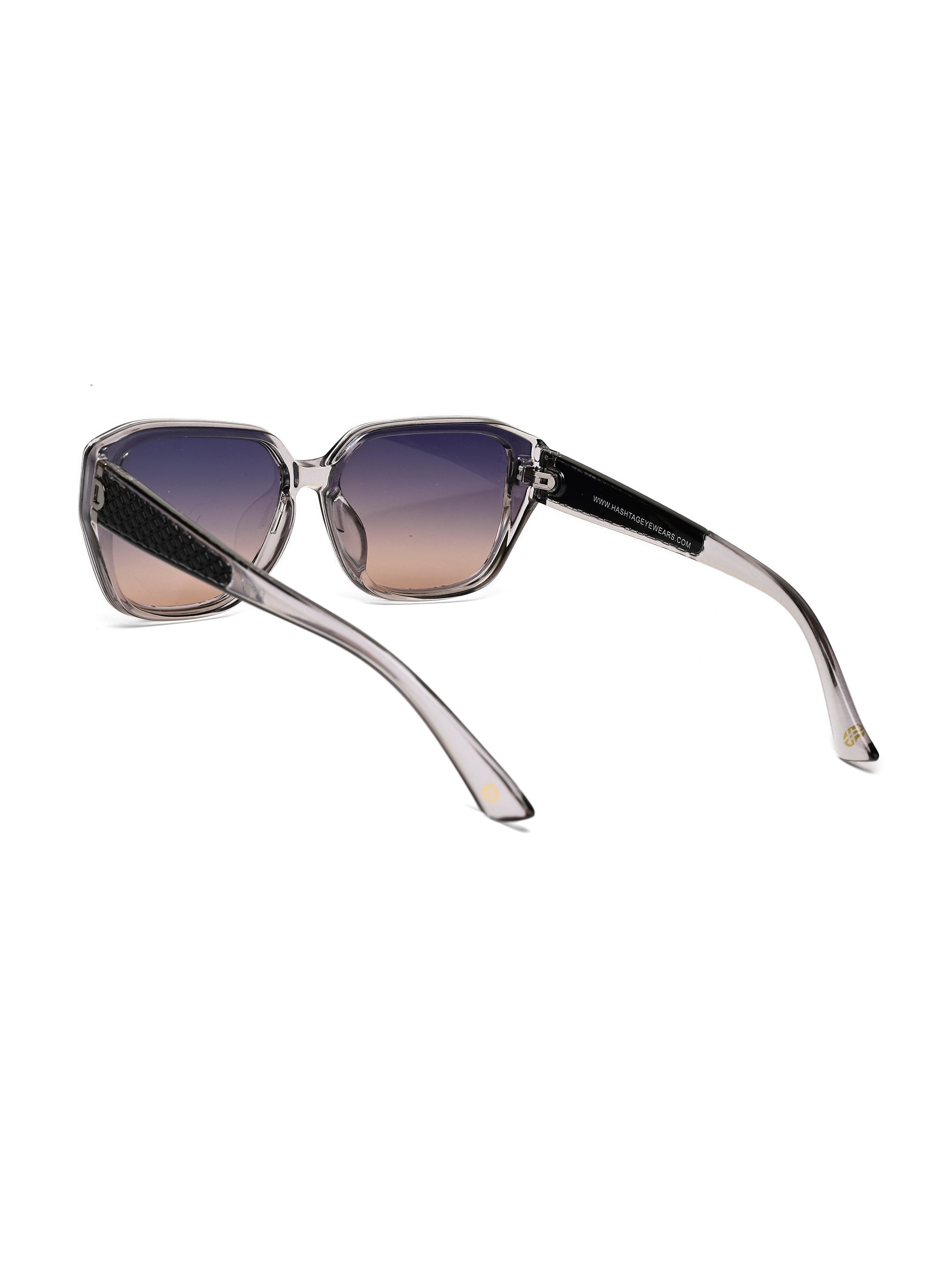 Ilora | Transparent Medium Full Rim Hexagonal Sunglasses for Women [UV-protected]