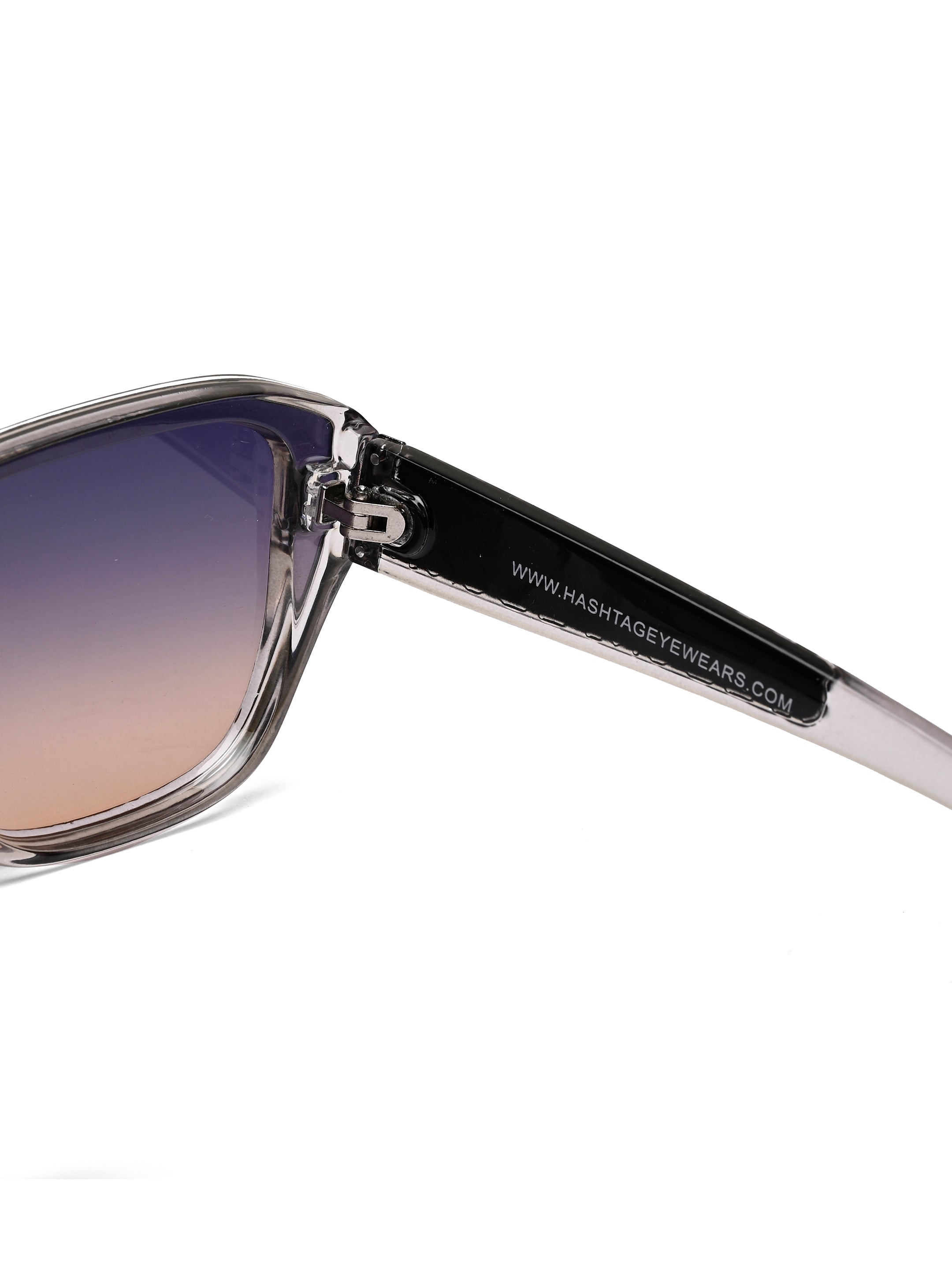 Ilora | Transparent Medium Full Rim Hexagonal Sunglasses for Women [UV-protected]