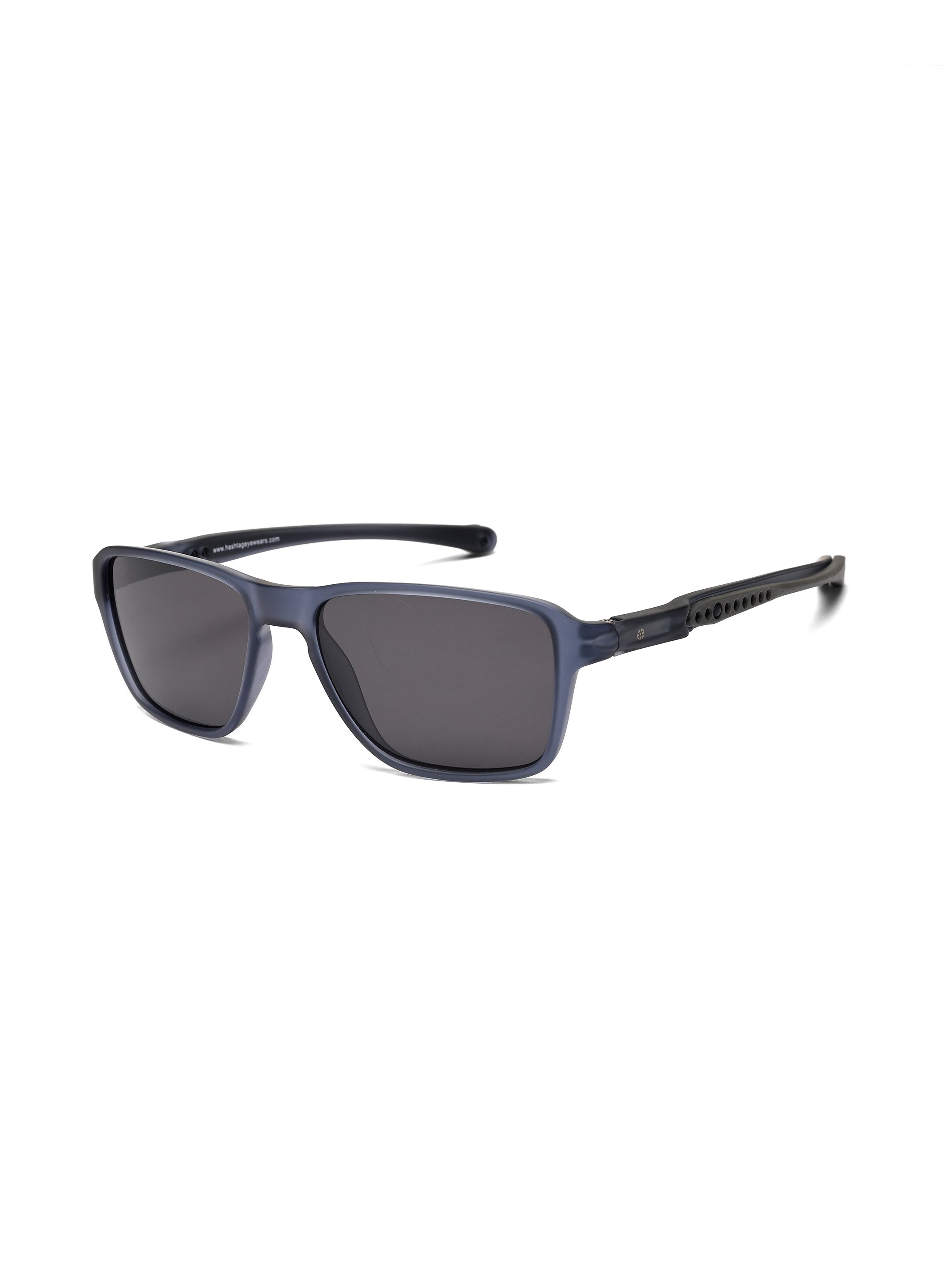 Rift | Dark Grey Large Full Rim RECTANGLE Sports for Men & Women [Polarized]
