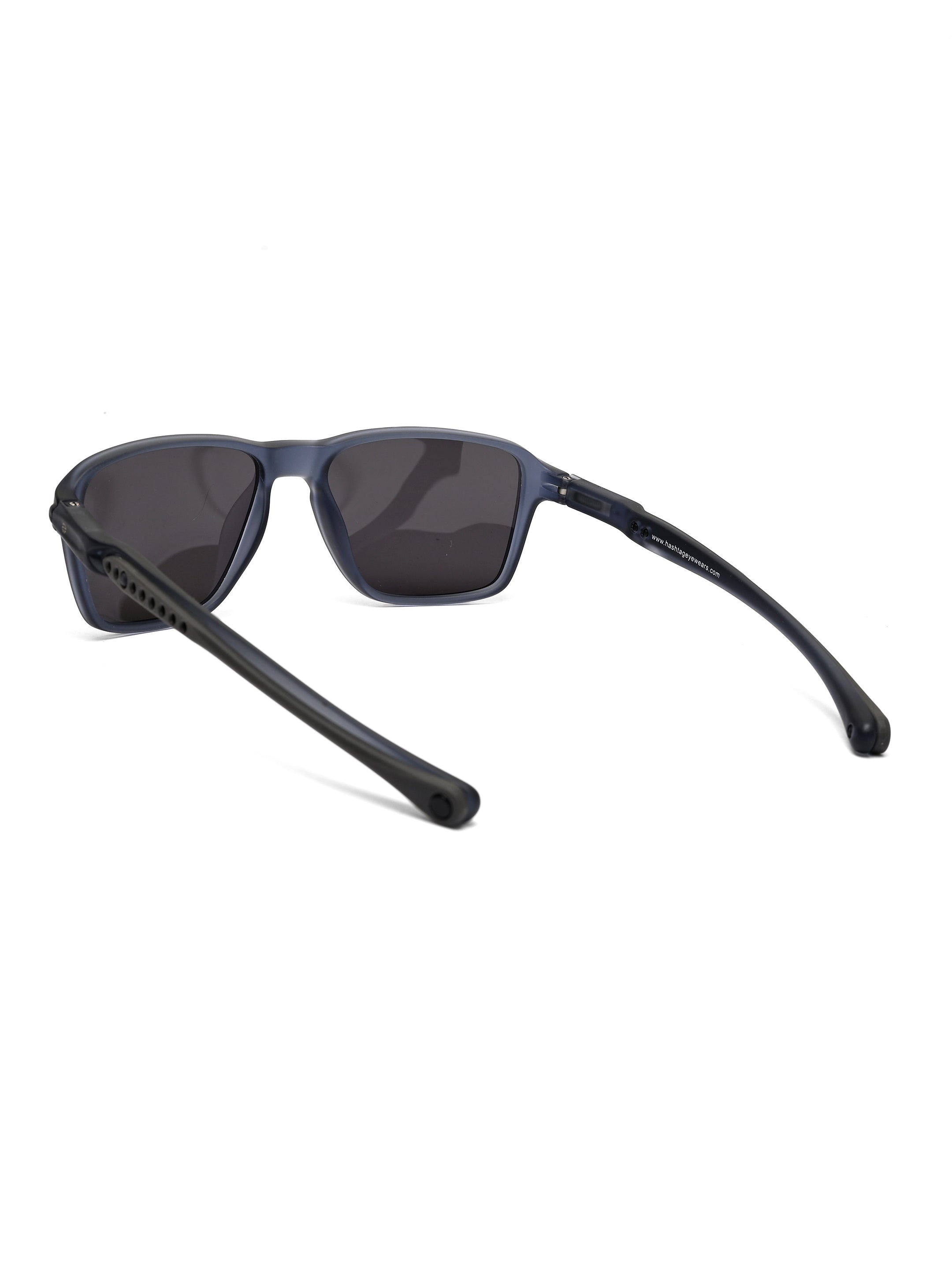 Rift | Dark Grey Large Full Rim RECTANGLE Sports for Men & Women [Polarized]