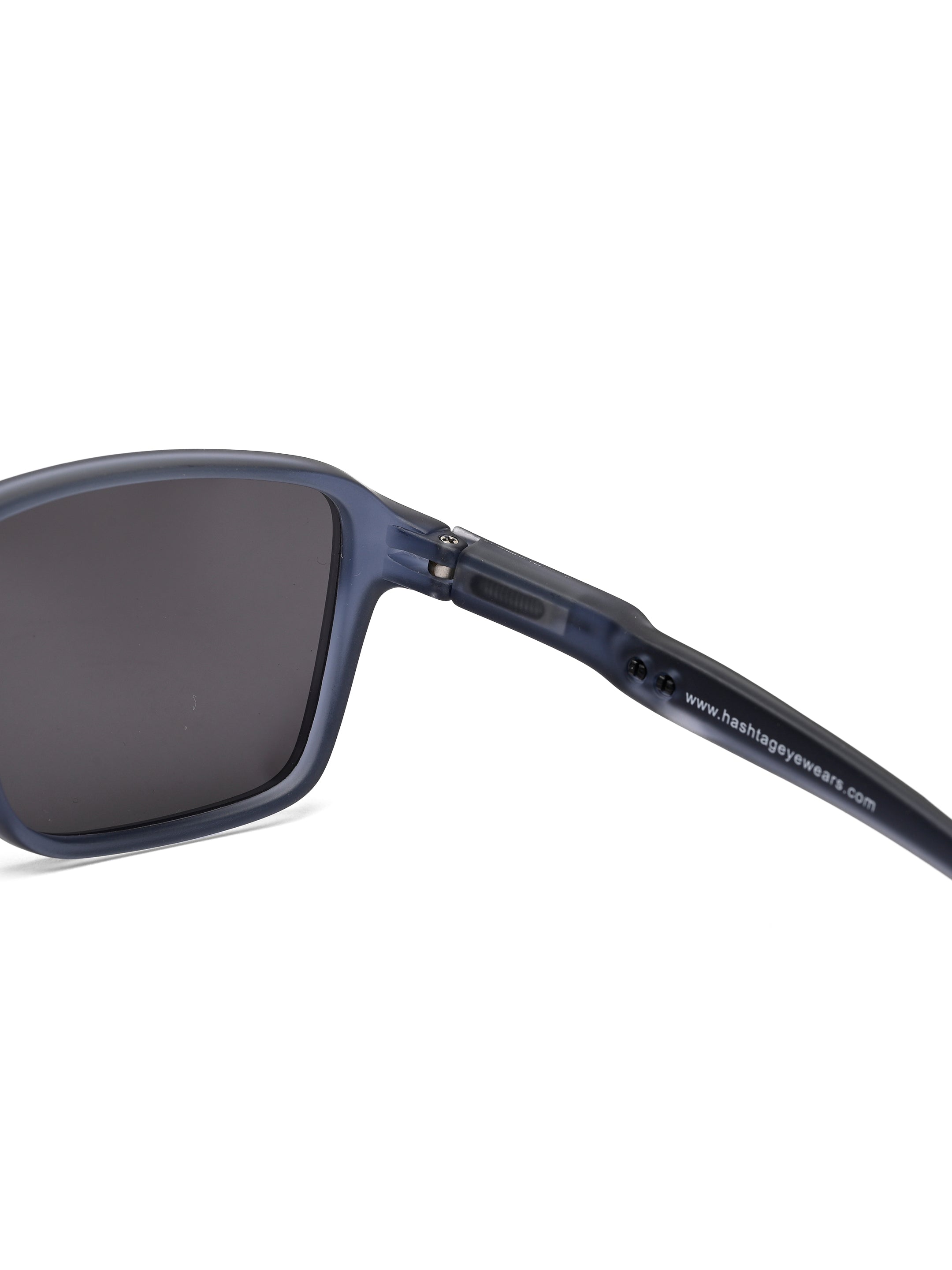 Rift | Dark Grey Large Full Rim RECTANGLE Sports for Men & Women [Polarized]