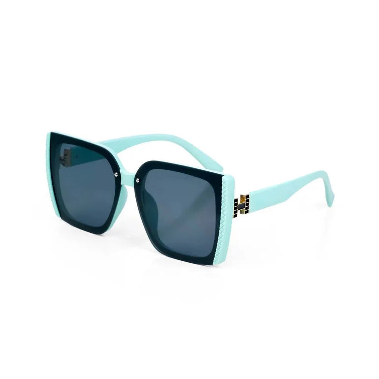 Rapture | Blue Large Full Rim Square Sunglasses for Women [UV-protected]