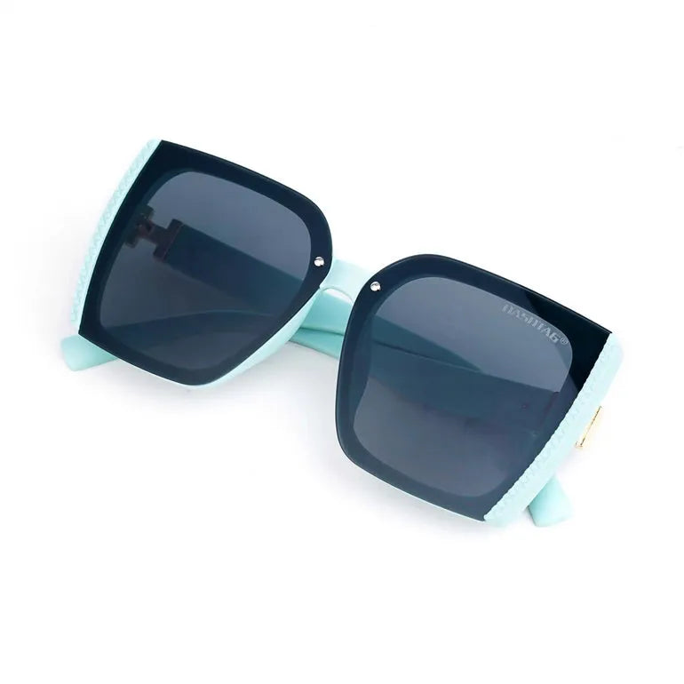 Rapture | Blue Large Full Rim Square Sunglasses for Women [UV-protected]