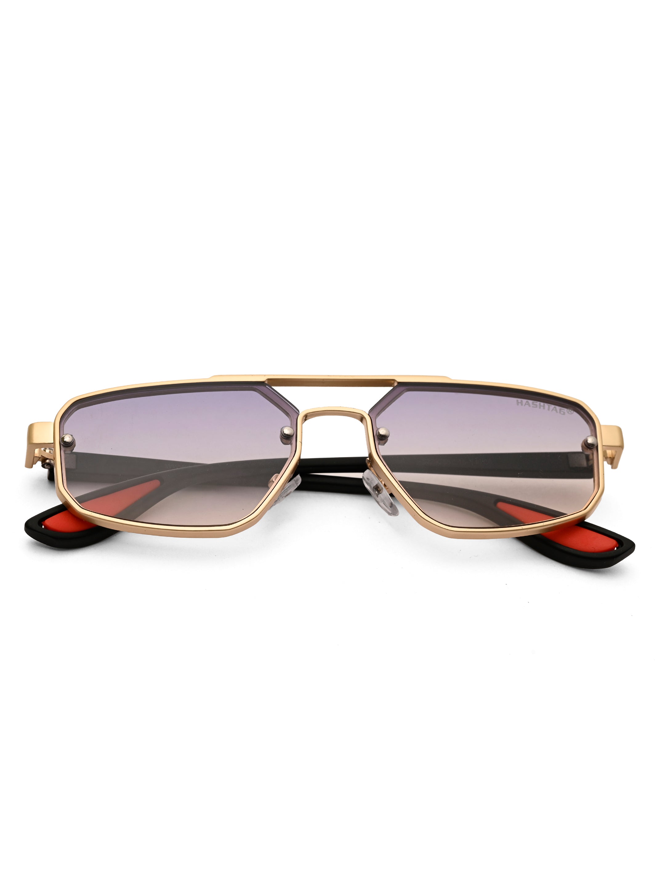 Shadron | Golden Medium Full Rim RECTANGLE Sunglasses for Men [UV-protected]