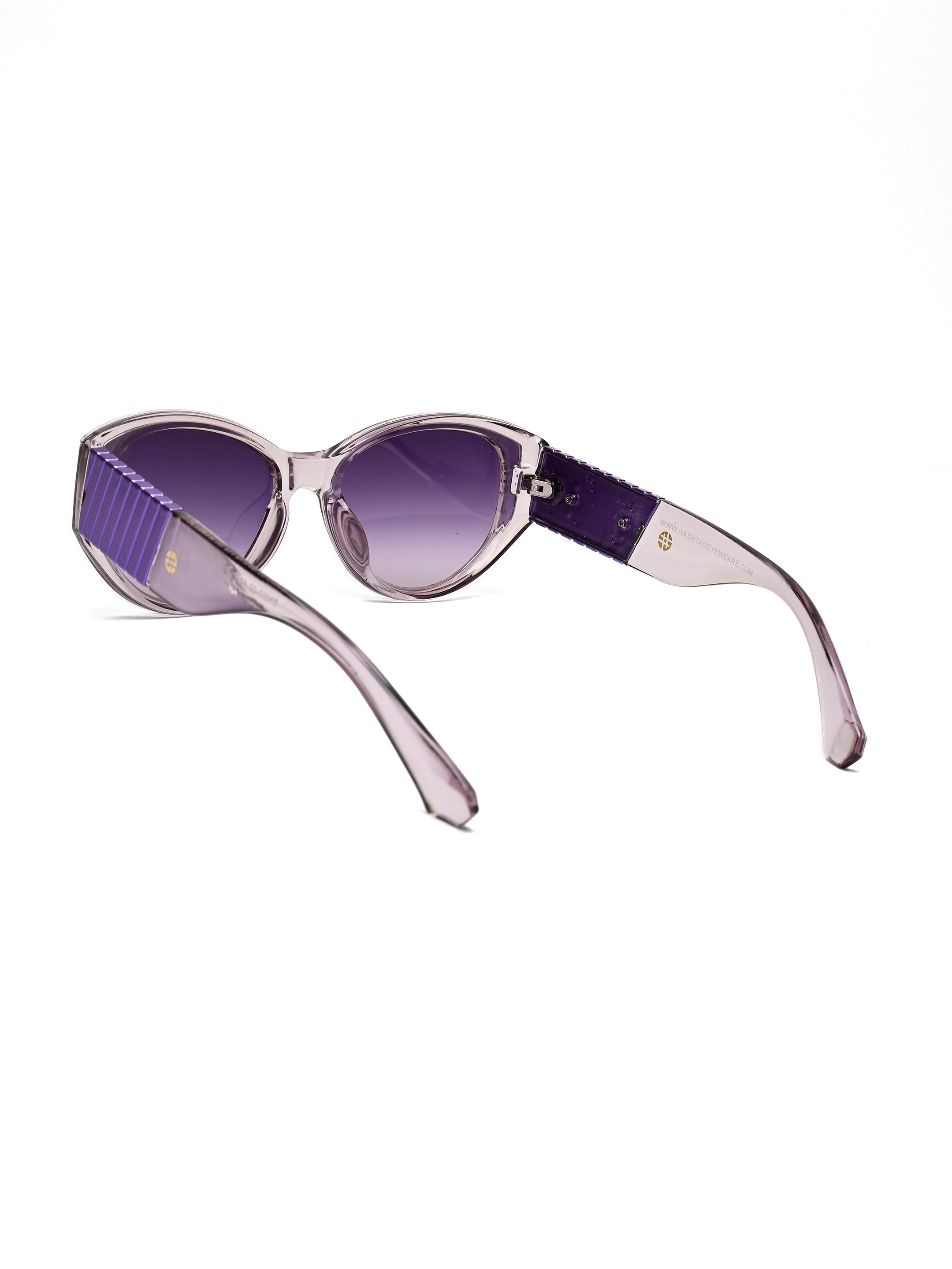 Kynor | Transparent Medium Full Rim Cateye Sunglasses for Women [UV-protected]