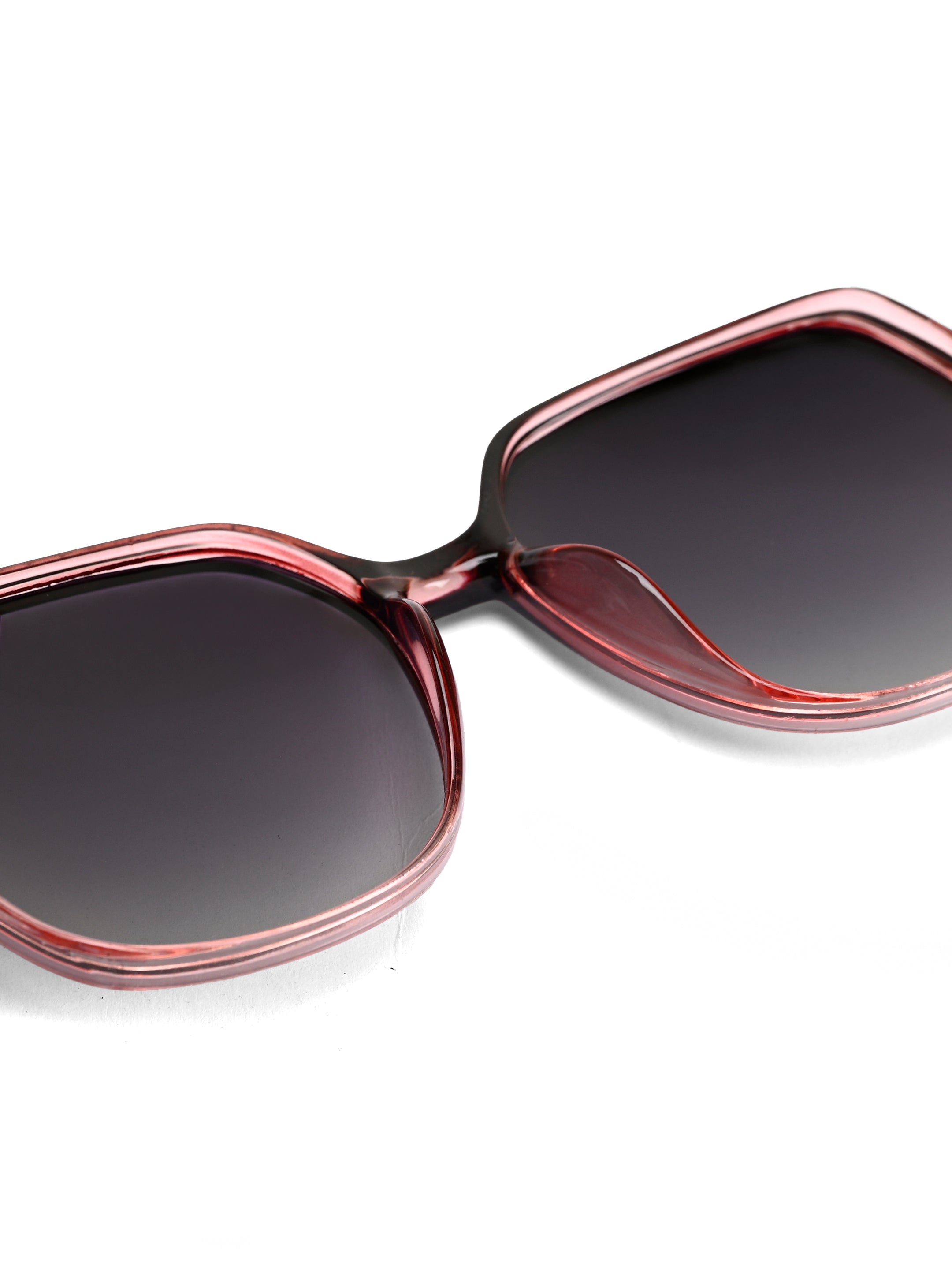 Noxara | Gradient Red Large Full Rim Square Sunglasses for Women [Polarized]