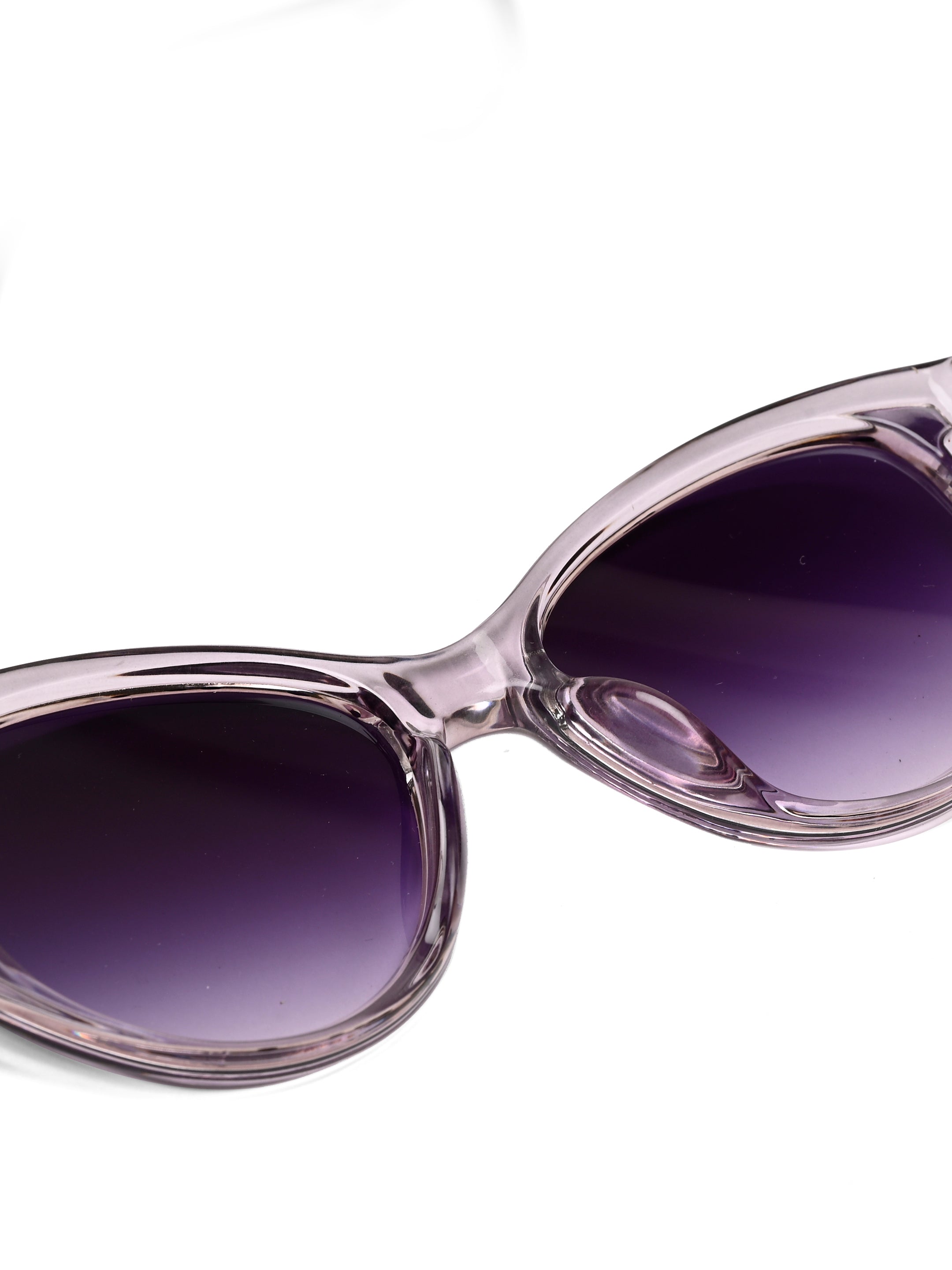 Kynor | Transparent Medium Full Rim Cateye Sunglasses for Women [UV-protected]