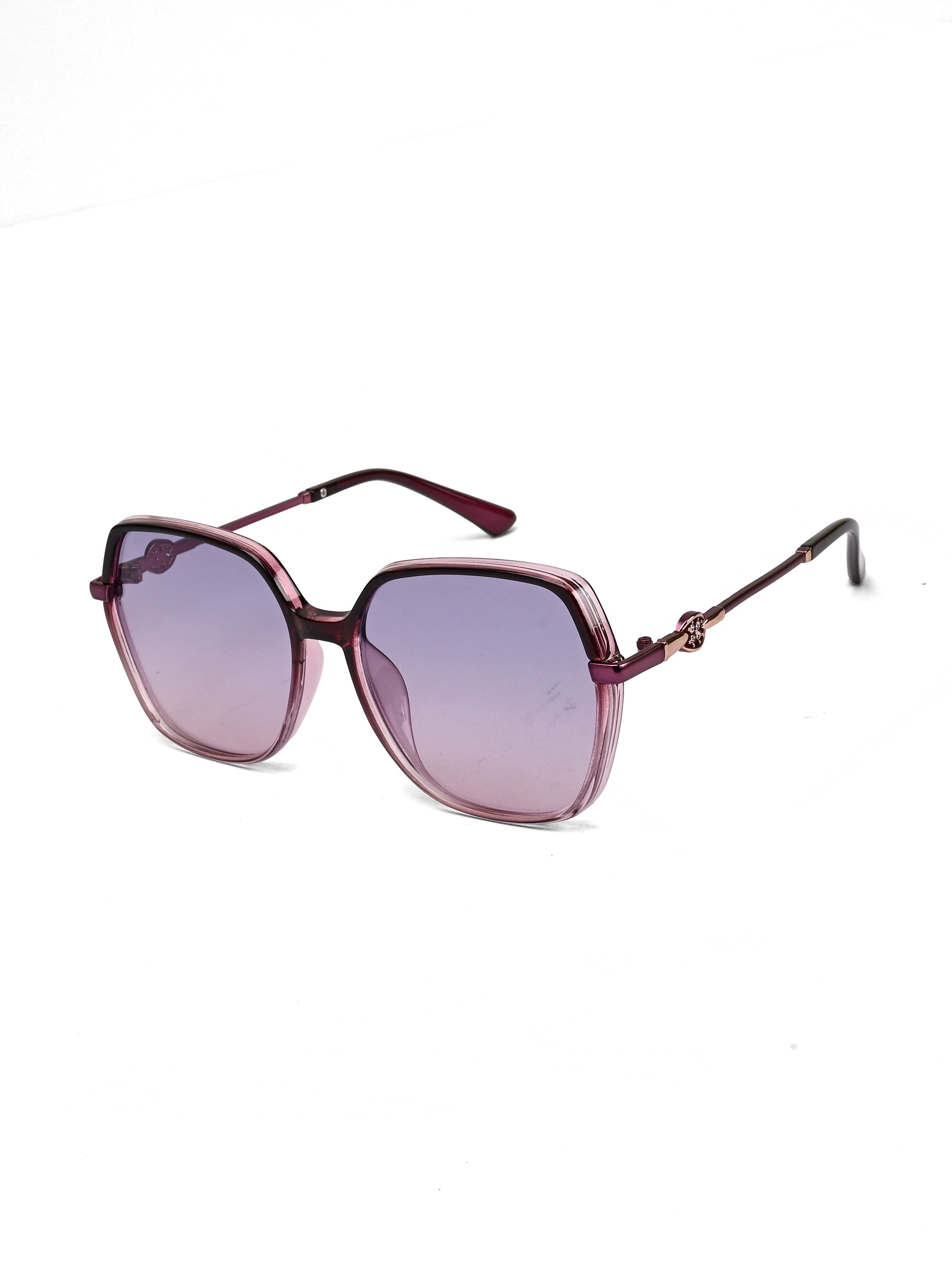 Noxara | Gradient Purple Large Full Rim Square Sunglasses for Women [Polarized]