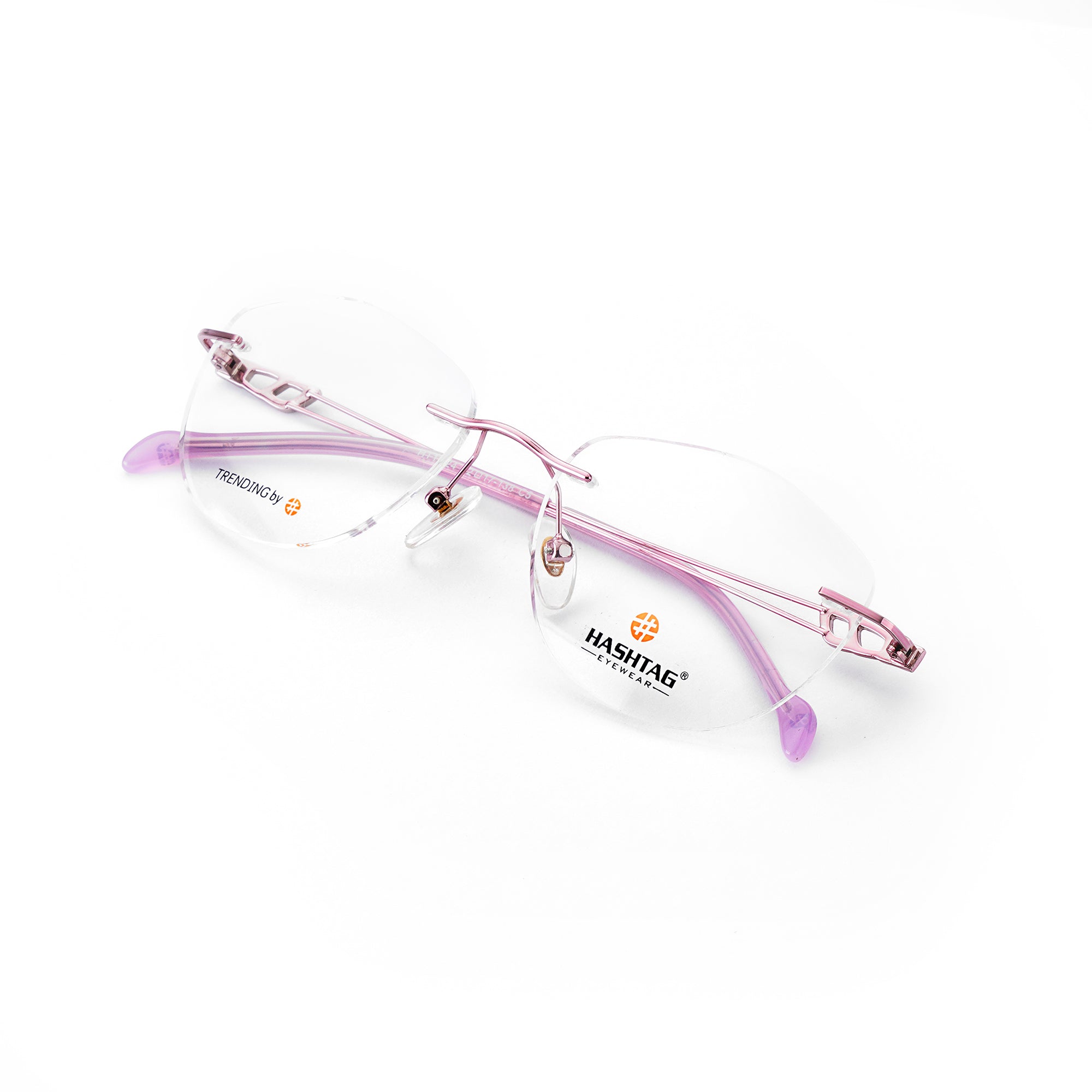 Exclusive oval eyeglasses for women with Antique Design and craftsmanship-Handmade-Double Color-HT1024-C5 Pink