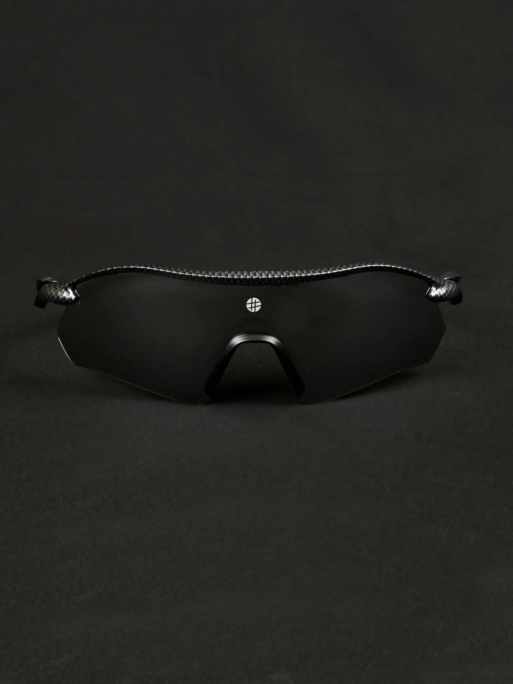 Falcon | Grey Texture Large Half Rim Shield Sports for Men & Women [Mirrored]