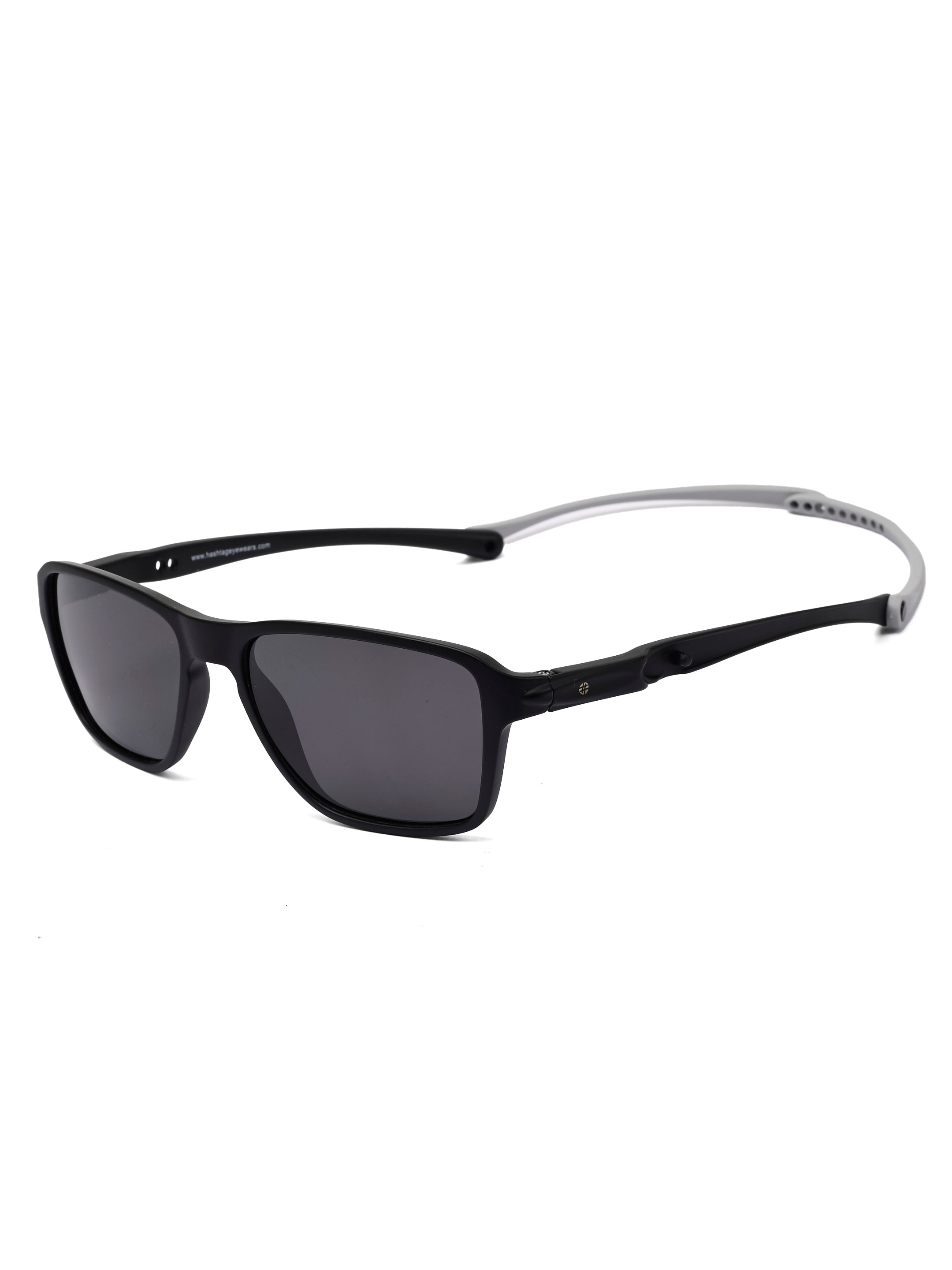 Rift | Light Grey Large Full Rim RECTANGLE Sports for Men & Women [Polarized]