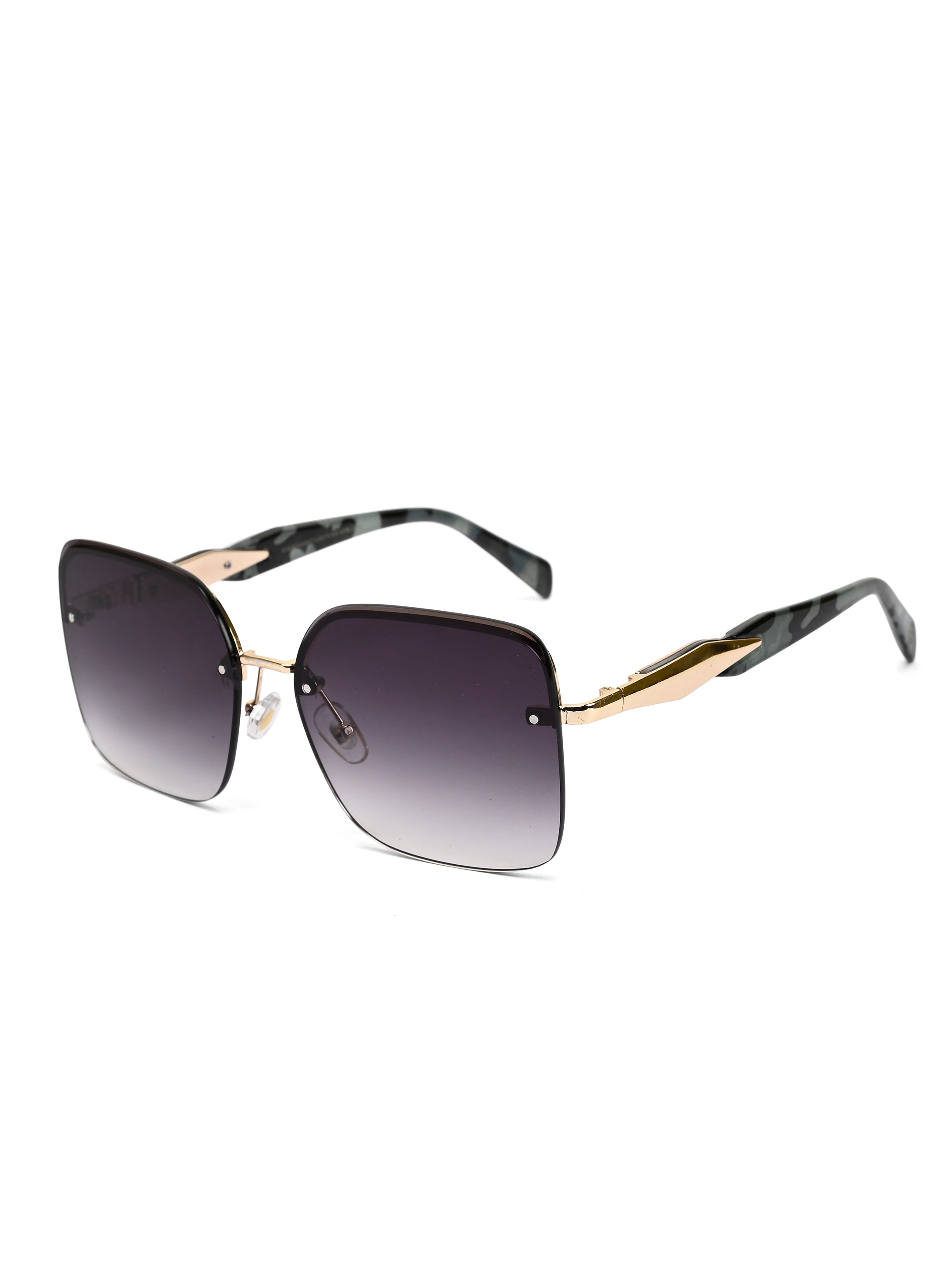 Parion | Gradient Brown Medium Full Rim Pentagon Sunglasses for Women [UV-protected]