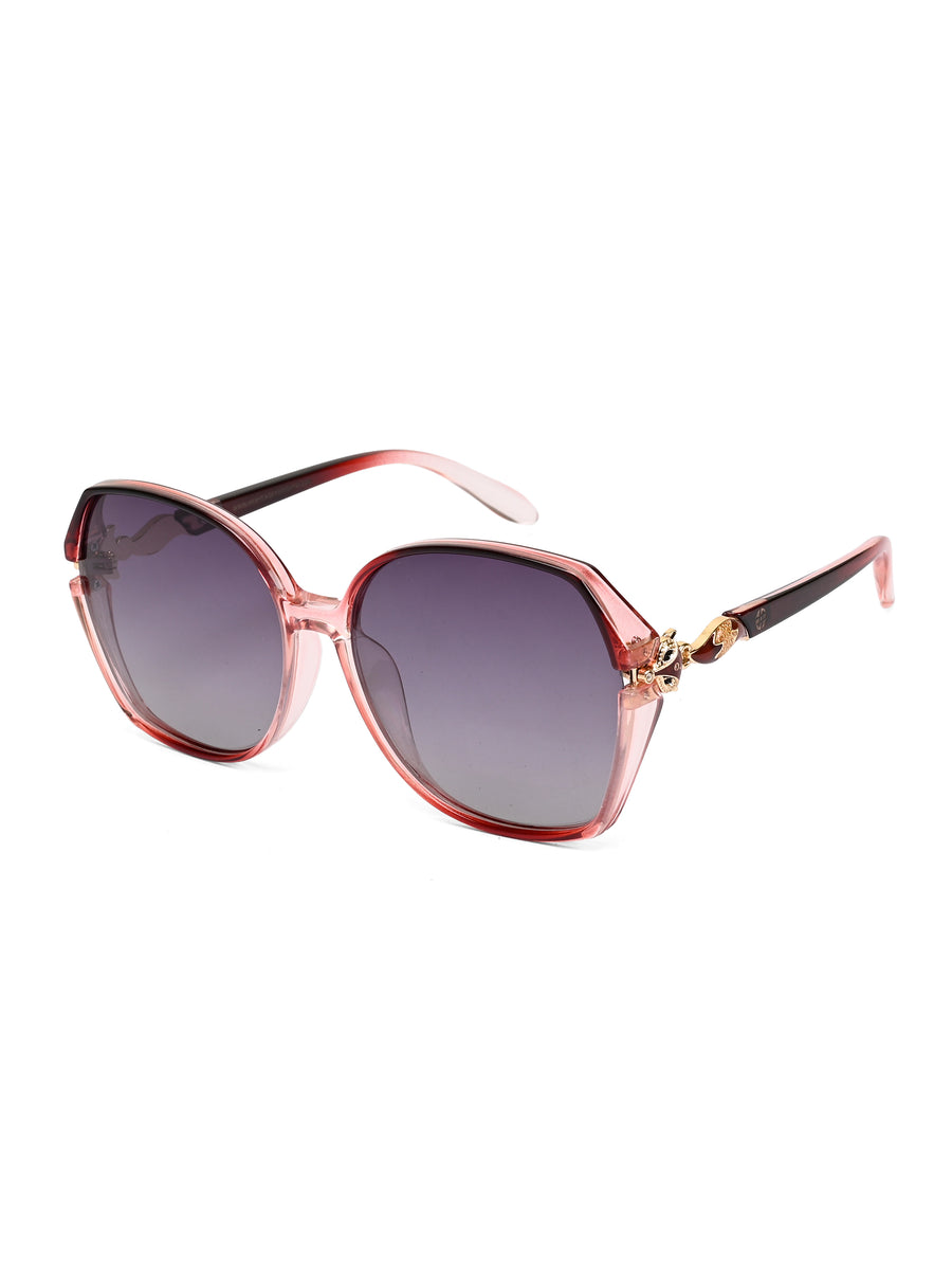 Orya | Reddish Purple Medium Full Rim Butterfly Sunglasses for Women [Polarized]