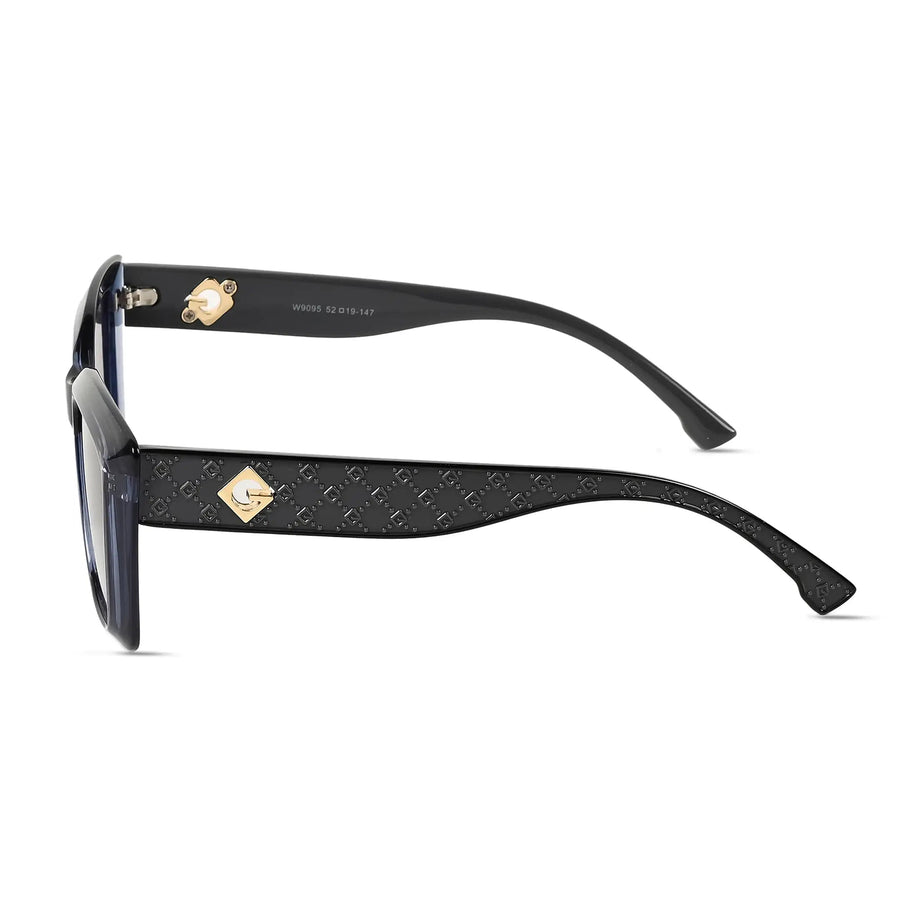 Gravon | Transparent Blue Medium Full Rim Cateye Sunglasses for Women [UV-protected]