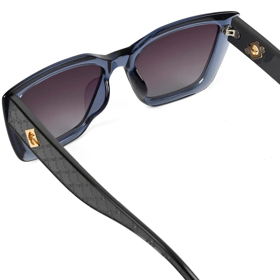 Gravon | Transparent Blue Medium Full Rim Cateye Sunglasses for Women [UV-protected]