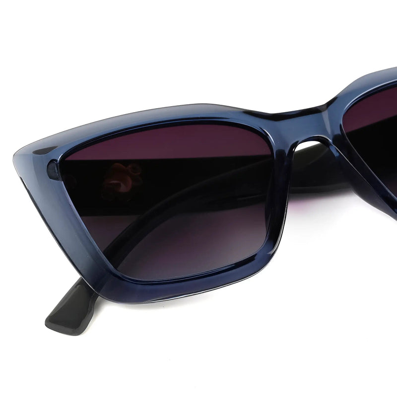 Gravon | Transparent Blue Medium Full Rim Cateye Sunglasses for Women [UV-protected]