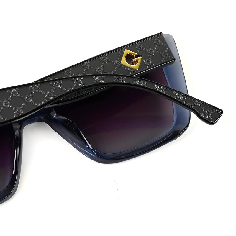 Gravon | Transparent Blue Medium Full Rim Cateye Sunglasses for Women [UV-protected]