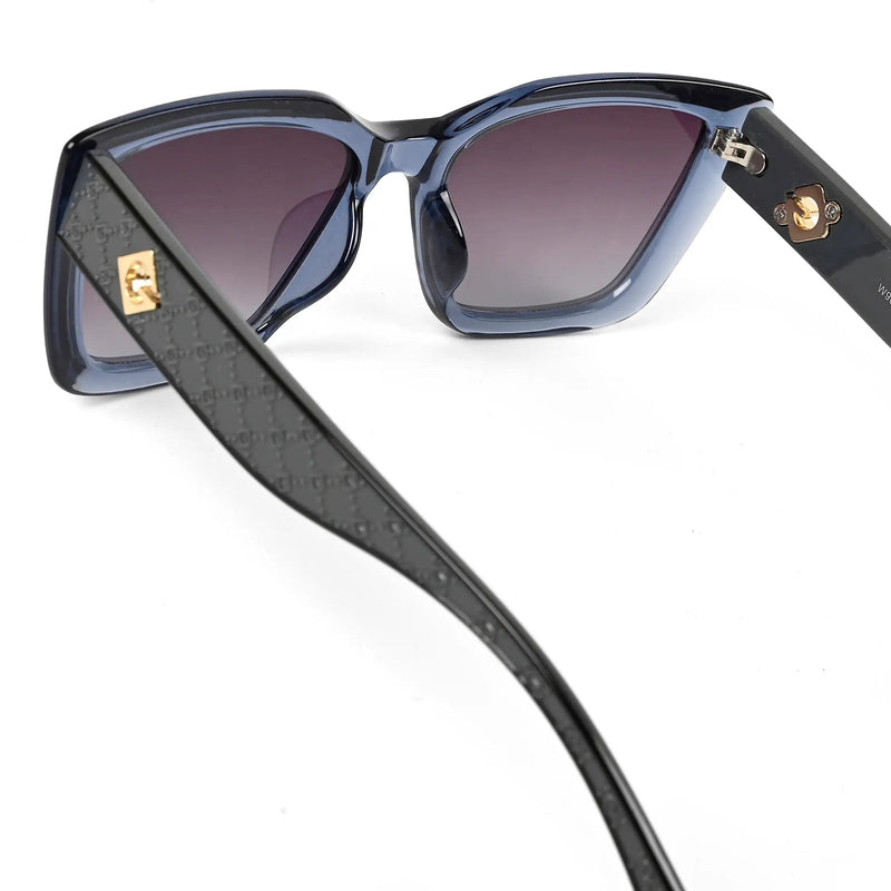 Gravon | Transparent Blue Medium Full Rim Cateye Sunglasses for Women [UV-protected]