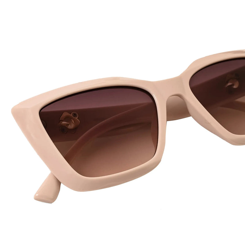 Gravon | Cream Medium Full Rim Cateye Sunglasses for Women [UV-protected]