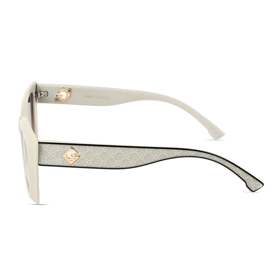 Gravon | Light Grey Medium Full Rim Cateye Sunglasses for Women [UV-protected]
