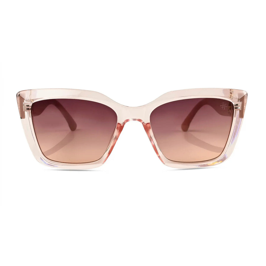 Gravon | Transparent-Baby Pink Medium Full Rim Cateye Sunglasses for Women [UV-protected]