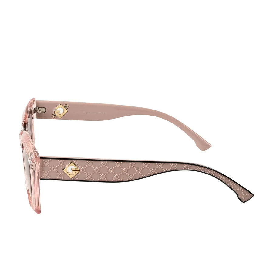Gravon | Transparent-Baby Pink Medium Full Rim Cateye Sunglasses for Women [UV-protected]