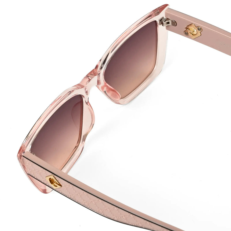 Gravon | Transparent-Baby Pink Medium Full Rim Cateye Sunglasses for Women [UV-protected]