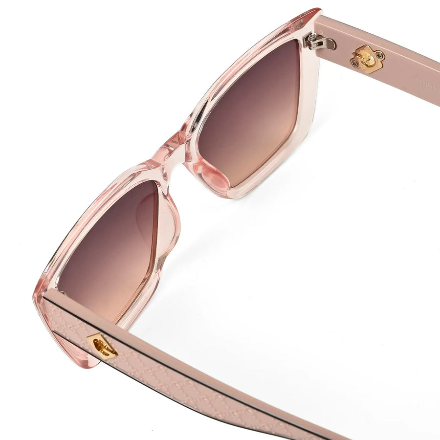 Gravon | Transparent-Baby Pink Medium Full Rim Cateye Sunglasses for Women [UV-protected]