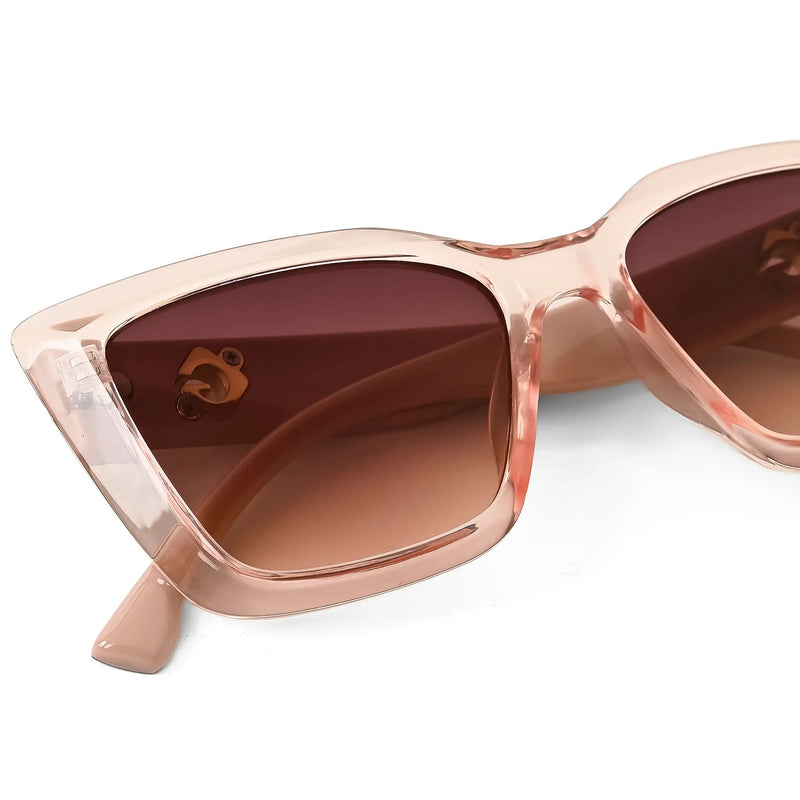 Gravon | Transparent-Baby Pink Medium Full Rim Cateye Sunglasses for Women [UV-protected]
