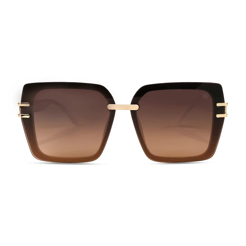 Valoria | White Large Full Rim Square Sunglasses for Women [UV-protected]