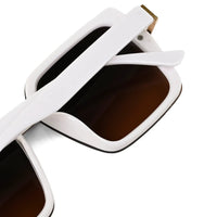 Valoria | White Large Full Rim Square Sunglasses for Women [UV-protected]