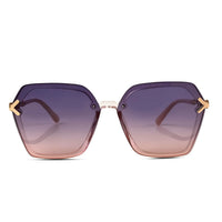 Veilion | Baby Pink Medium Full Rim Hexagonal Sunglasses for Women [UV-protected]