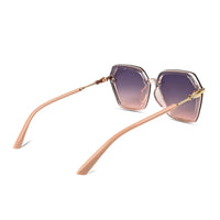 Veilion | Baby Pink Medium Full Rim Hexagonal Sunglasses for Women [UV-protected]