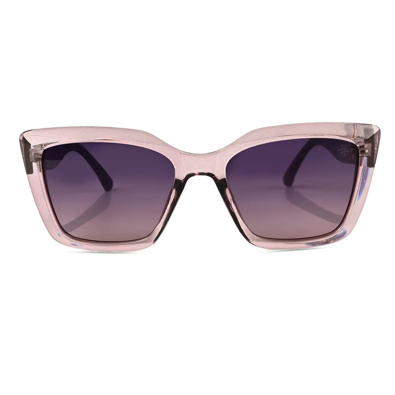 Gravon | Transparent Purple Medium Full Rim Cateye Sunglasses for Women [UV-protected]