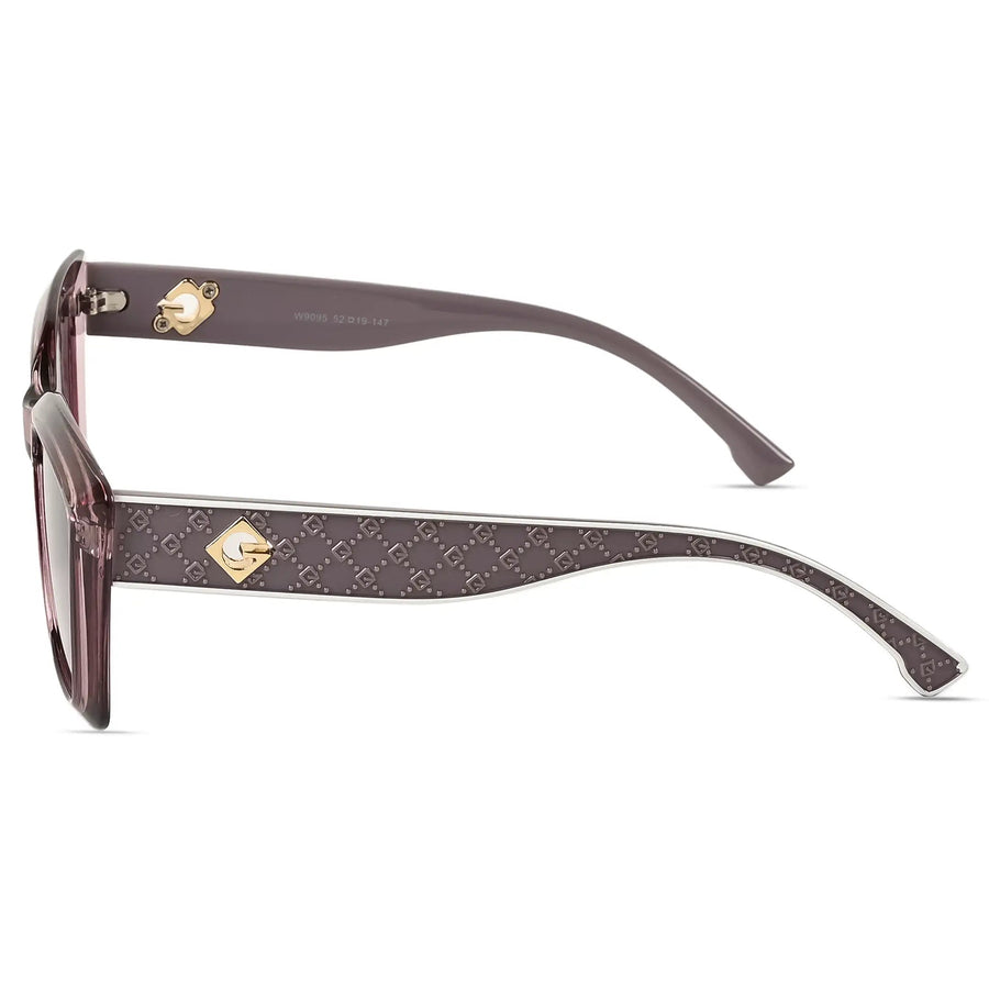 Gravon | Transparent Purple Medium Full Rim Cateye Sunglasses for Women [UV-protected]