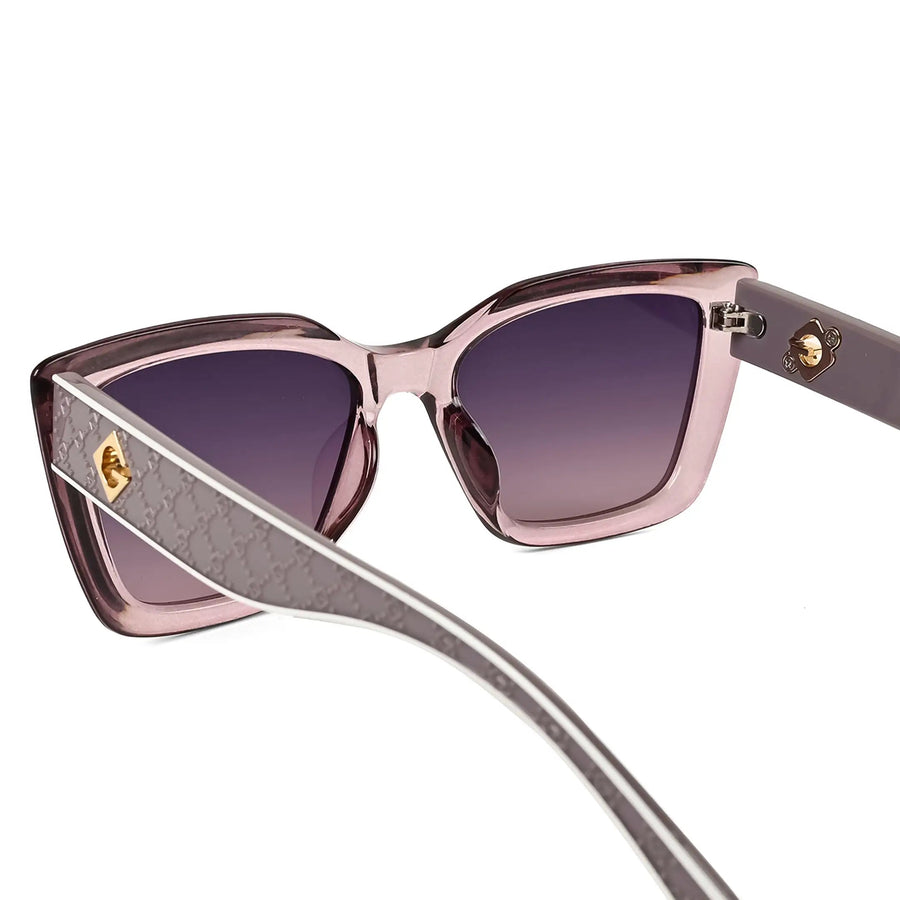 Gravon | Transparent Purple Medium Full Rim Cateye Sunglasses for Women [UV-protected]