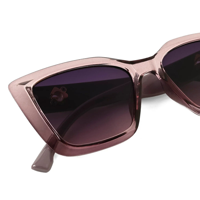 Gravon | Transparent Purple Medium Full Rim Cateye Sunglasses for Women [UV-protected]